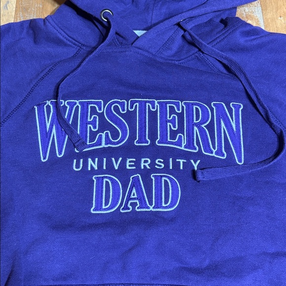 Purple Western University Dad Hoodie - Picture 2 of 7